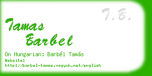 tamas barbel business card